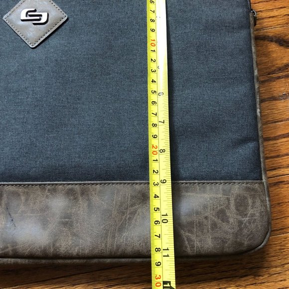 SOLO New York Urban Nomad Fully Padded 15.6" Laptop Briefcase Gray & Bro… - Picture 11 of 11
